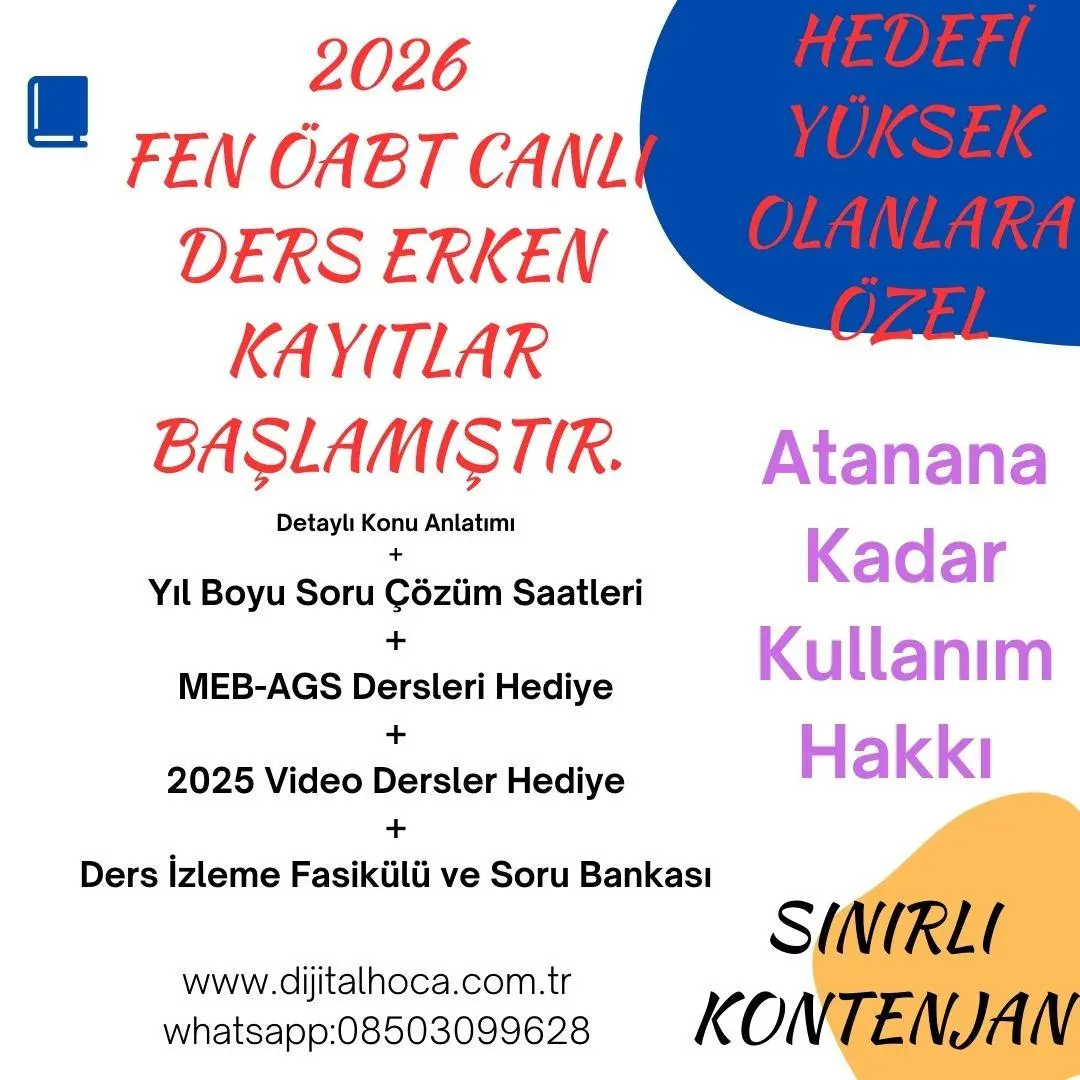 FEN &Ouml;ABT 2025-2026 CANLI DERS