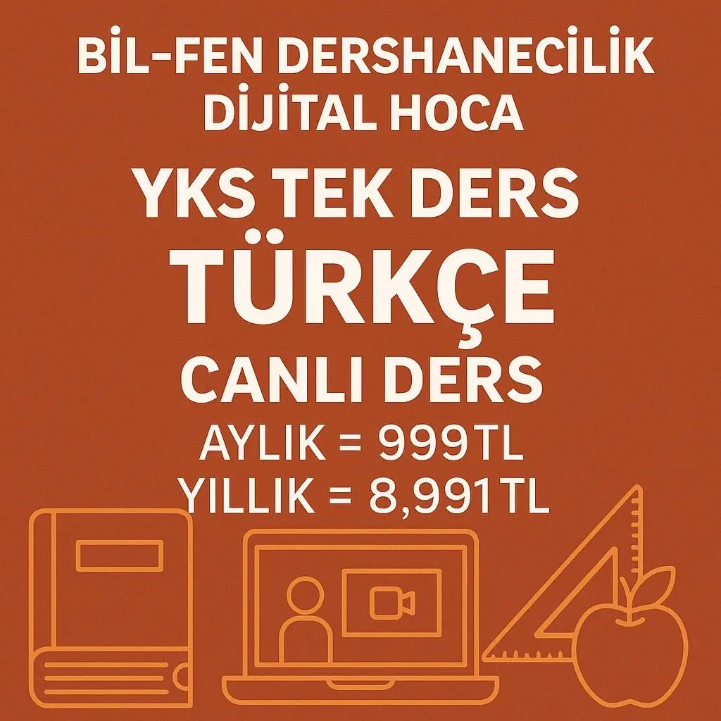 YKS T&Uuml;RK&Ccedil;E CANLI DERS