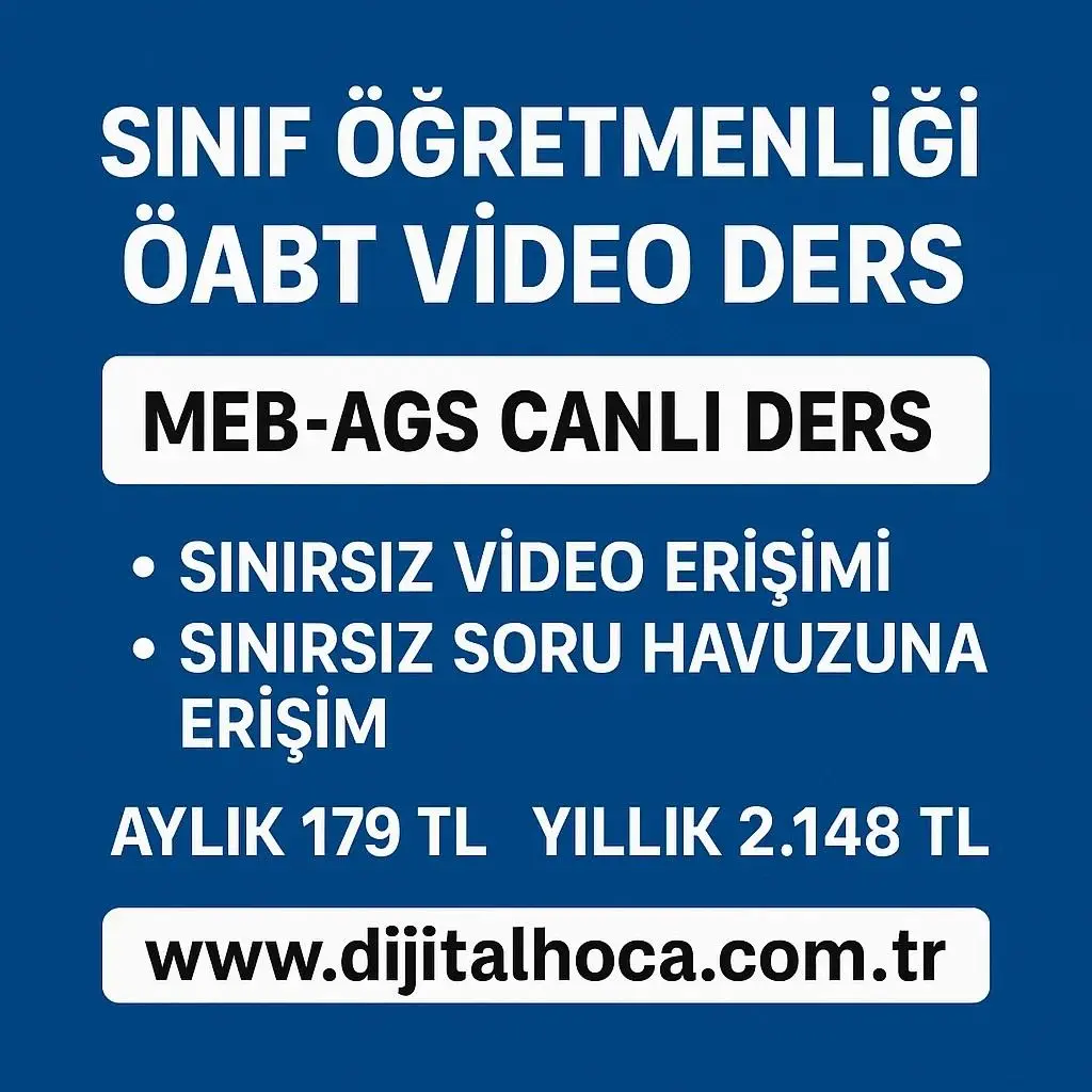 SINIF &Ouml;ABT VİDEO DERS + MEB-AGS CANLI DERS