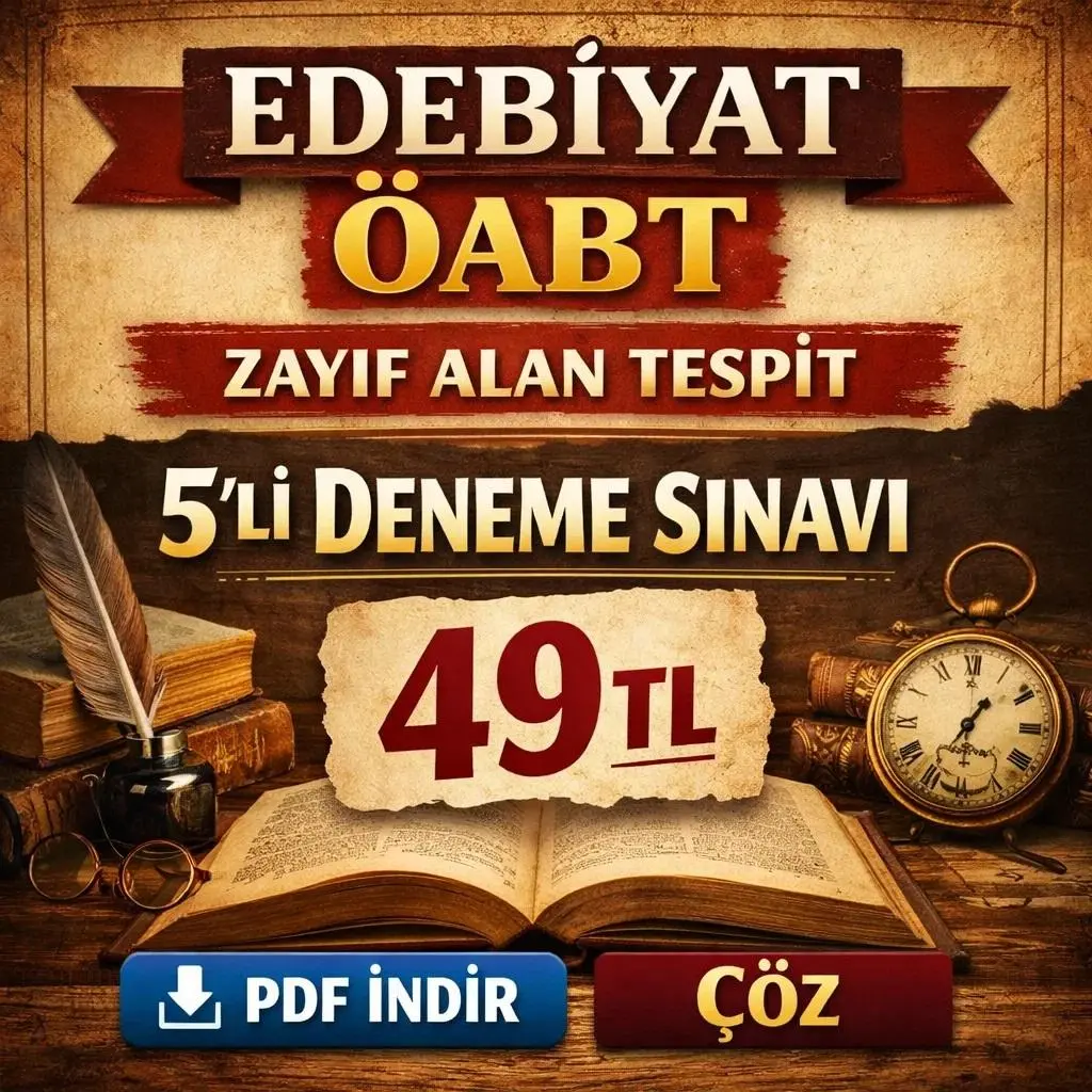 EDEBİYAT &Ouml;ABT ZAYIF ALAN TESPİT 5 Lİ DENEM SINAVI