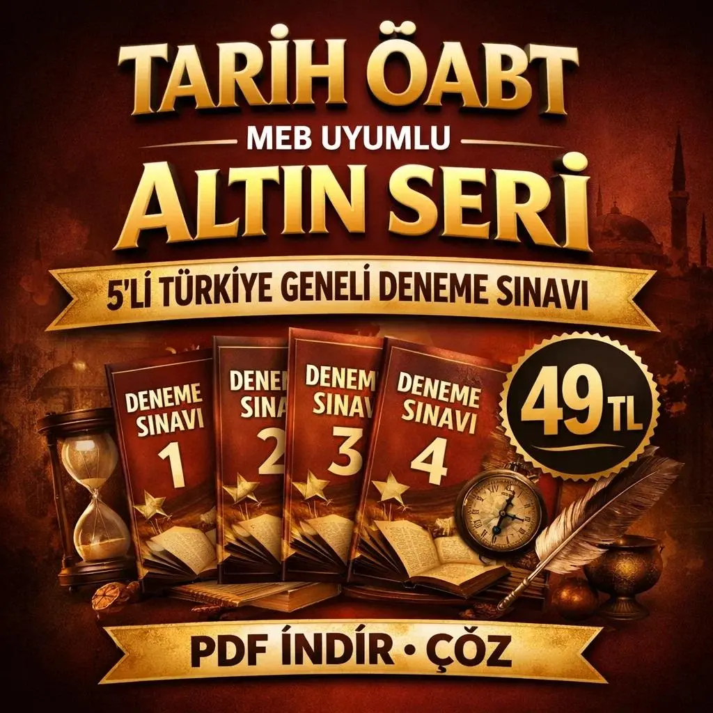 TARİH &Ouml;ABT MEB UYUMLU ALTIN SERİ 5 Lİ T&Uuml;RKİYE GENELİ DENEME SINAVI