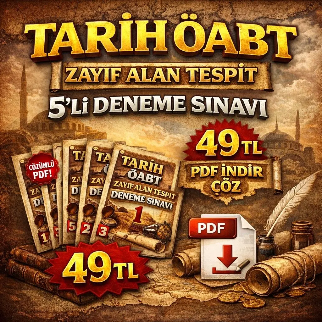 TARİH &Ouml;ABT ZAYIF ALAN TESPİT 5 Lİ DENEM SINAVI 