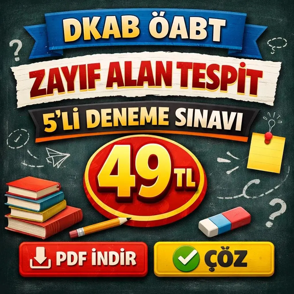 DKAB &Ouml;ABT ZAYIF ALAN TESPİT 5 Lİ DENEM SINAVI 