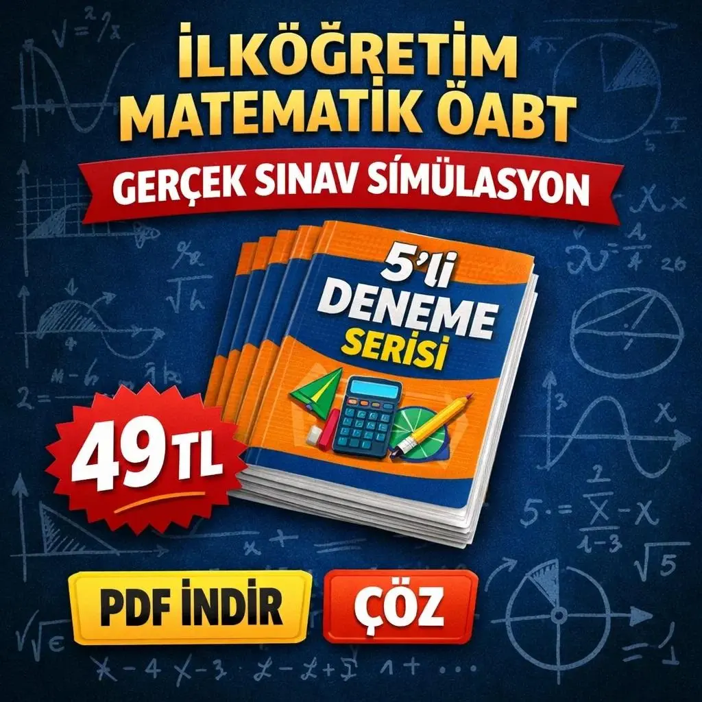 İLK&Ouml;ĞRETİM MATEMATİK &Ouml;ABT GER&Ccedil;EK SINAV SİM&Uuml;LASYON 5 Lİ DENEME 
