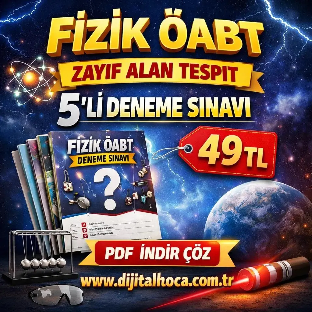 FİZİK &Ouml;ABT ZAYIF ALAN TESPİT 5 Lİ DENEM SINAVI 