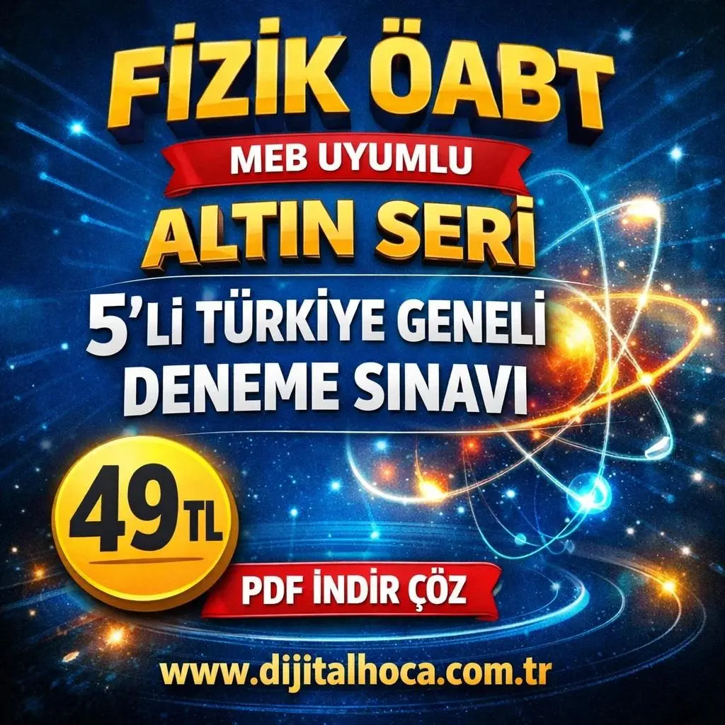 FİZİK &Ouml;ABT MEB UYUMLU ALTIN SERİ 5 Lİ T&Uuml;RKİYE GENELİ DENEME 