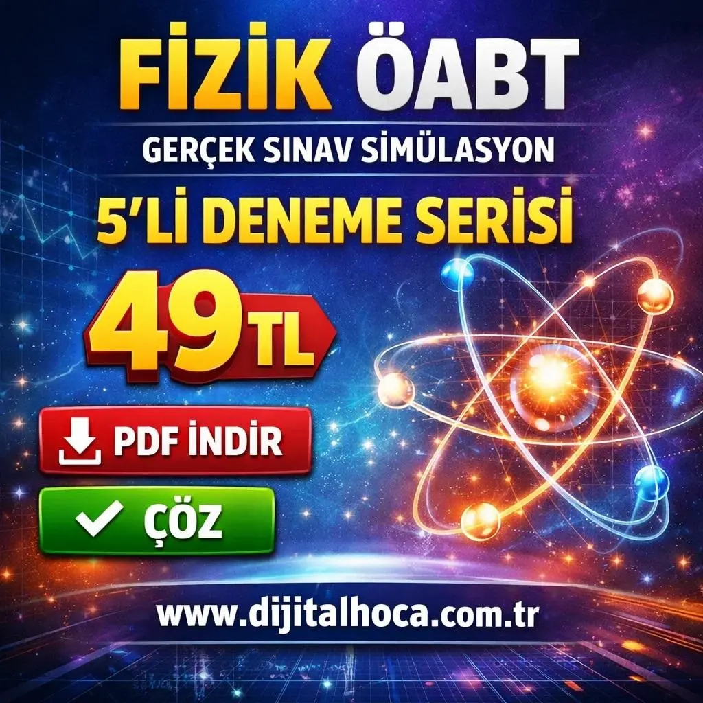 FİZİK &Ouml;ABT GER&Ccedil;EK SINAV SİM&Uuml;LASYON 5 Lİ DENEME