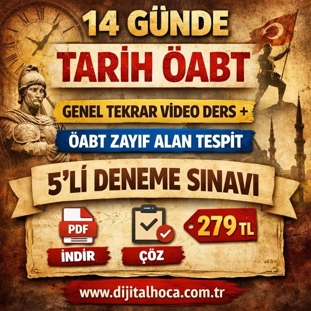 14 G&Uuml;NDE TARİH &Ouml;ABT GENEL TEKRAR  VİDEO DERS