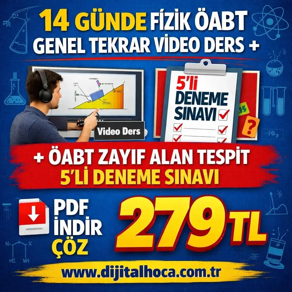 14 G&Uuml;NDE   FİZİK &Ouml;ABT GENEL TEKRAR VİDEO DERS