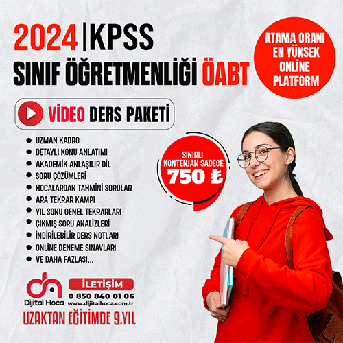 2024 KPSS SINIF ÖĞRETMENLİĞİ ÖABT(Video Ders Paketi)