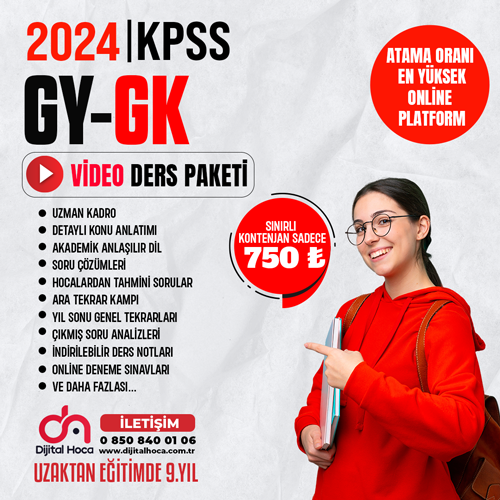 2024 KPSS GY-GK (Video Ders Paketi)
