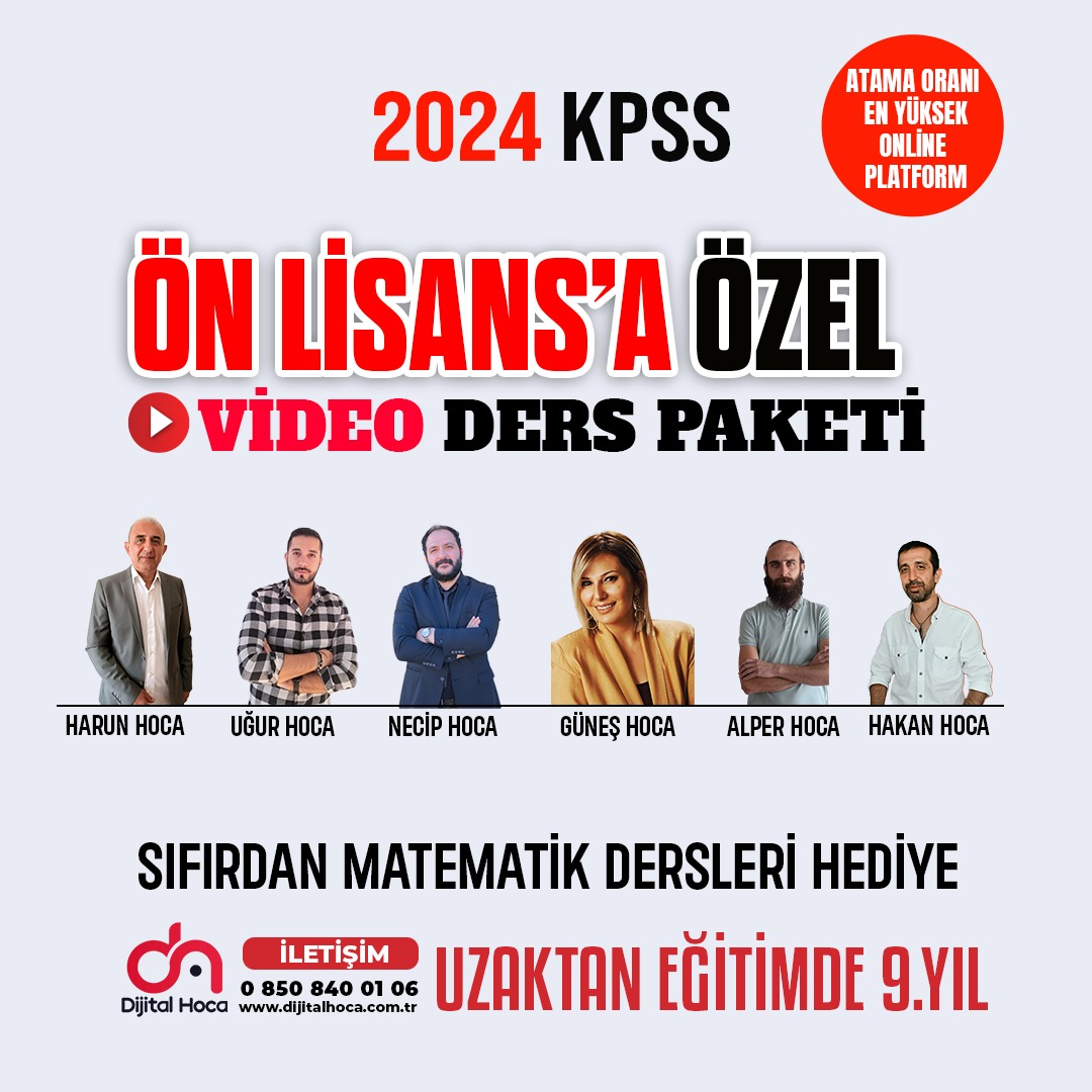 2024 KPSS Önlisans Video Ders Paketi