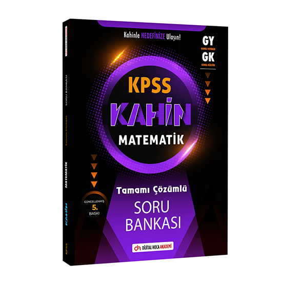 KPSS 2024 Genel Yetenek Kahin Matematik Tamamı Çözümlü Soru Bankası Dijital Hoca Akademi