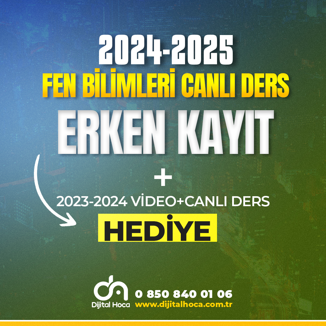 2024-2025 FEN ÖABT ERKEN KAYIT- CANLI DERS PAKETİ