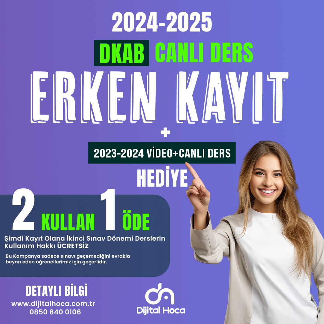 2024-2025 DKAB ÖABT ERKEN KAYIT- CANLI DERS PAKETİ