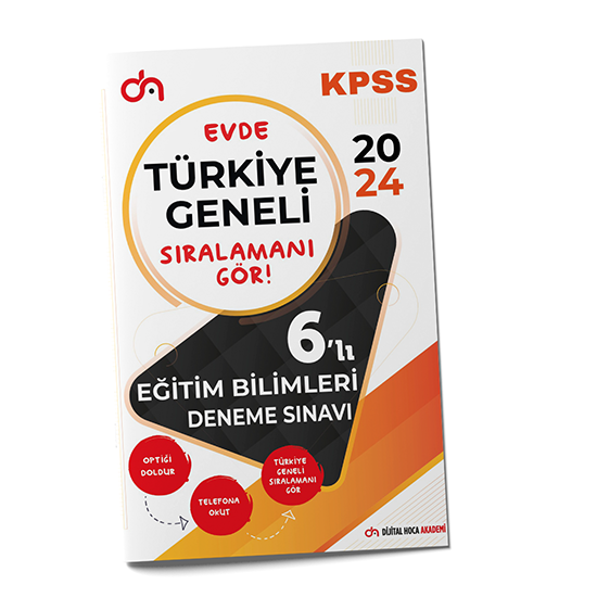 Dijital Hoca 2024 KPSS Eğitim Bilimleri Türkiye Geneli PDF Çözümlü 6