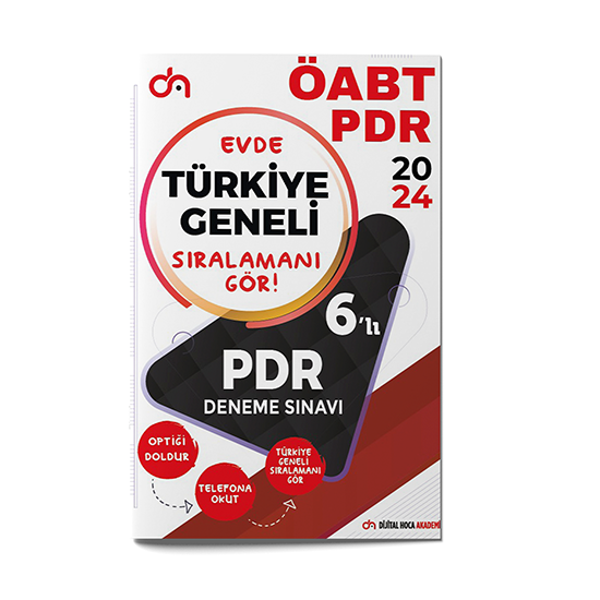 Dijital Hoca 2024 ÖABT PDR Türkiye Geneli PDF Çözümlü Kurumsal 6