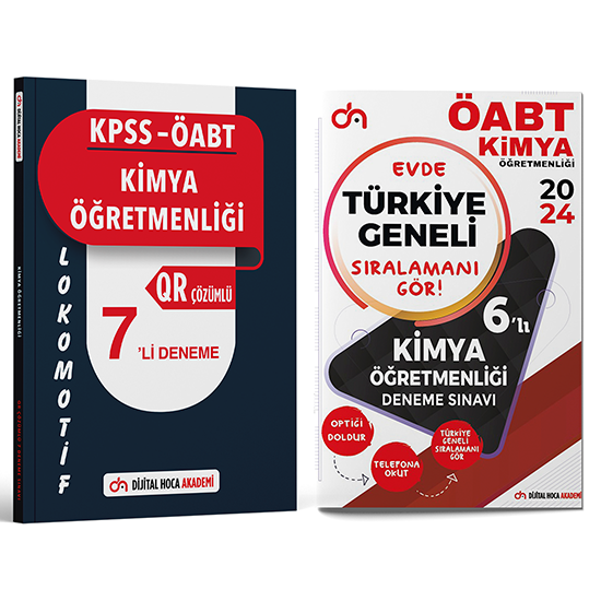 Dijital Hoca 2024 KPSS ÖABT Kimya Lokomotif QR Çözümlü 7