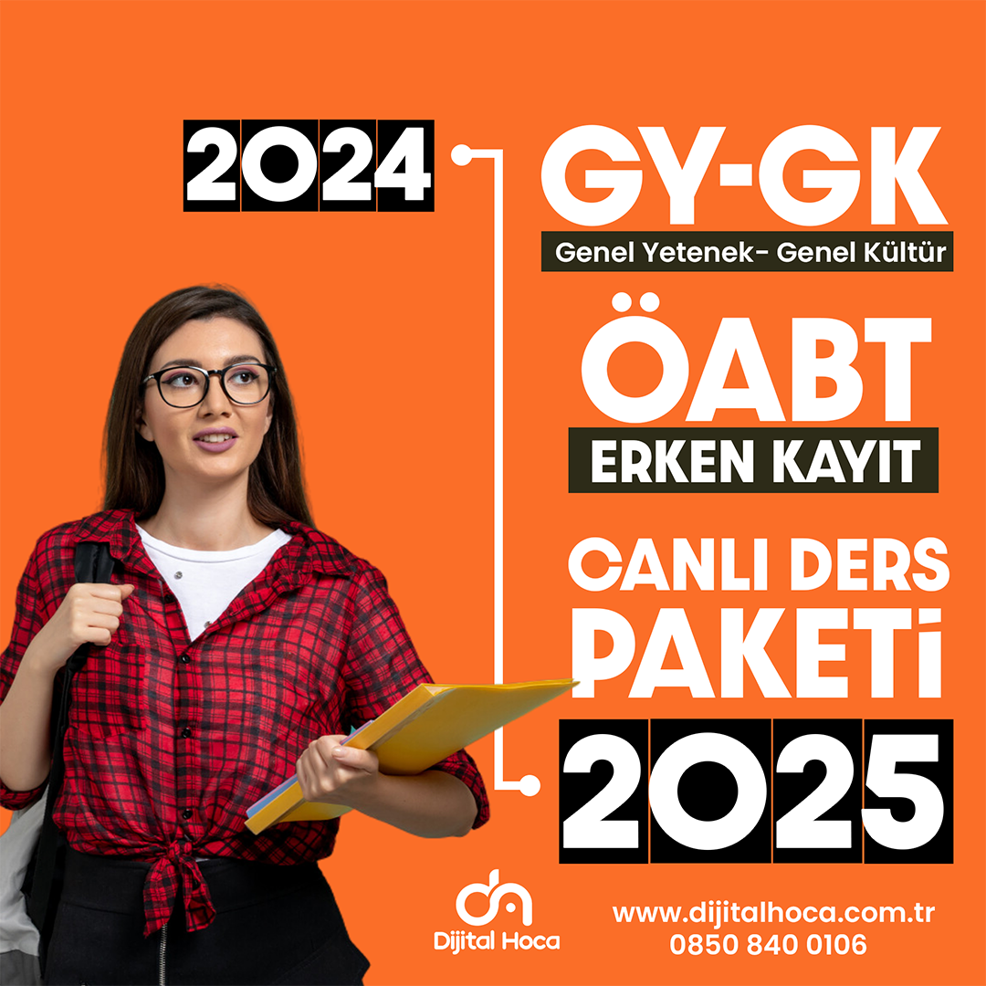 2024-2025 GY-GK ÖABT ERKEN KAYIT- CANLI DERS PAKETİ