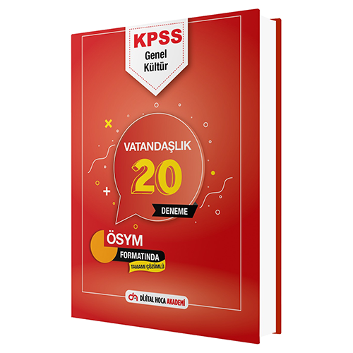 Dijital Hoca 2024 KPSS Genel Kültür Vatandaşlık Tamamı Çözümlü 20 Deneme