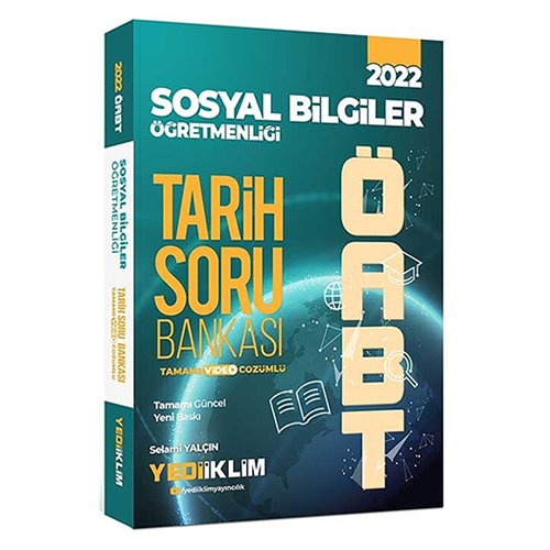 Yediiklim Yayınları ÖABT Sosyal Bilgiler Öğretmenliği Tarih Tamamı Video Çözümlü Soru Bankası