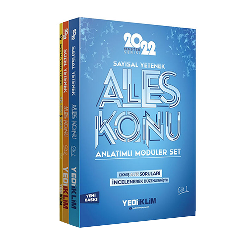 Yediiklim Yayınları 2022 Master Serisi ALES Konu Anlatımlı Modüler Set 3 Cilt