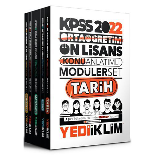 Yediiklim Yayınları 2022 KPSS Ortaöğretim Lise Ön Lisans Konu Anlatımlı Modüler Set