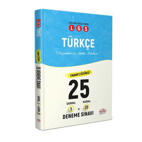 ​Editör Yayınları LGS Türkçe Tamamı Çözümlü 25 Deneme Sınavı