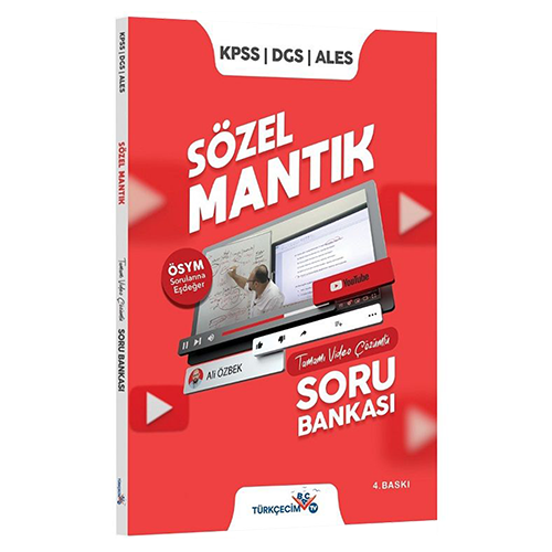 Türkçecim TV KPSS DGS ALES Sözel Mantık Soru Bankası Video Çözümlü - Ali  Özbek Türkçecim TV Yayınları