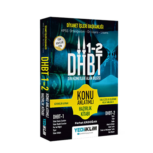 ​Yediiklim Yayınları DHBT 1-2 Tüm Adaylar İçin Din Hizmetleri Alan Bilgisi Konu Anlatımlı Hazırlık Kitabı