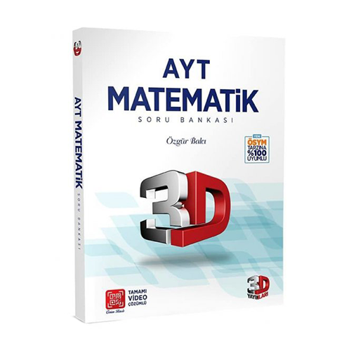 3D Yayınları AYT 3D Matematik Tamamı Video Çözümlü Soru Bankası