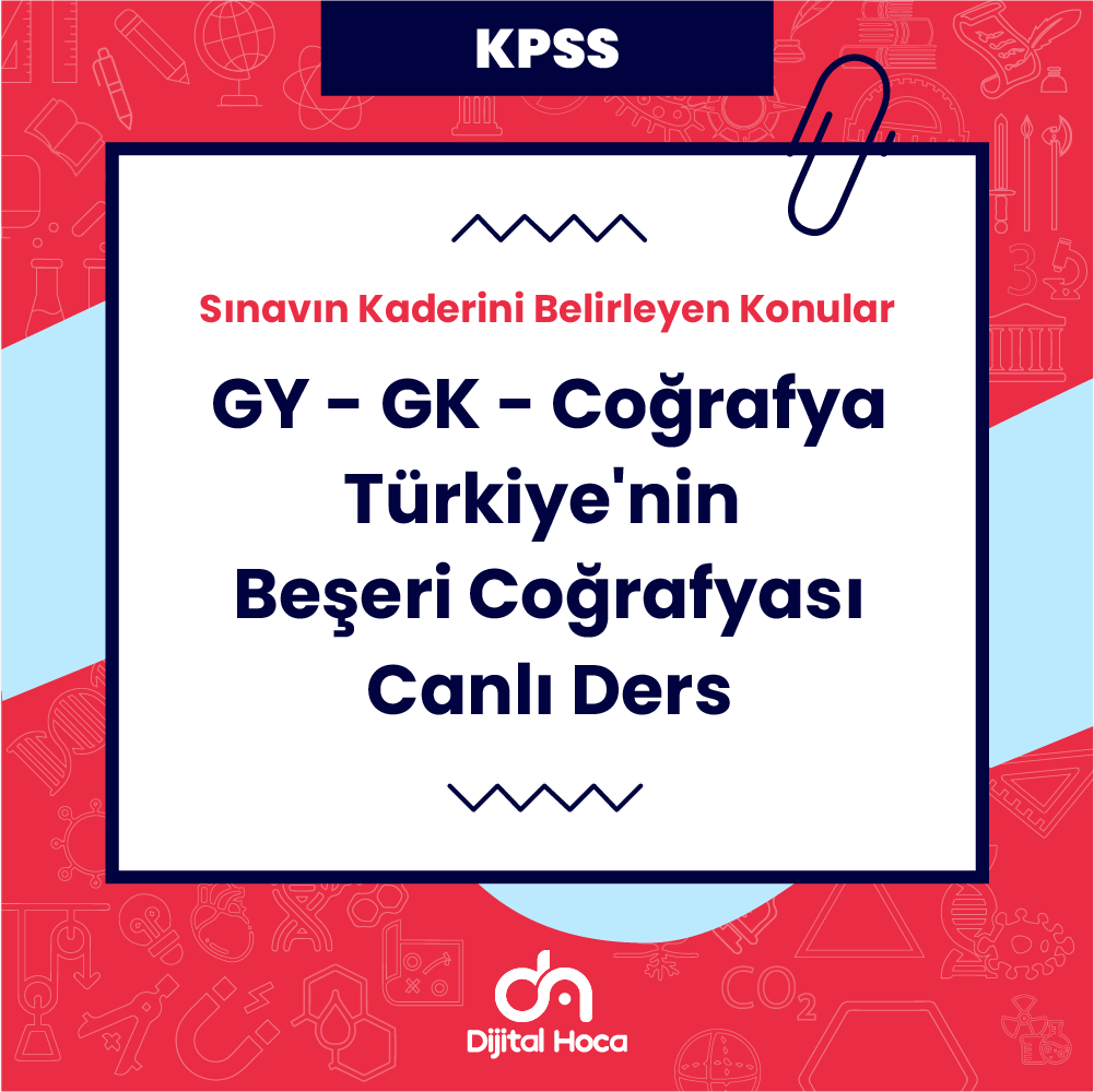 GY-GK- Coğrafya Türkiye'nin Beşeri Coğrafyası Canlı Ders 