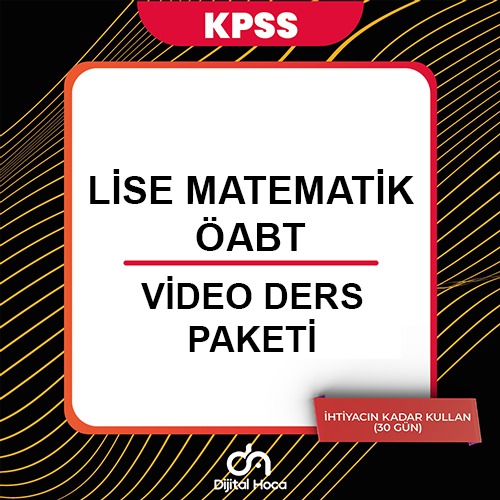  Lise Matematik ÖABT  Video Ders Paketi