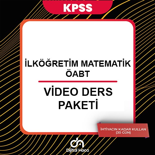 İlköğretim Matematik ÖABT Video Ders Paketi