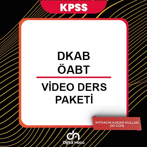 DKAB ÖABT  Video Ders Paketi 