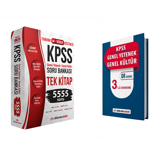 Dijital Hoca KPSS 5555 Soru Bankası+ QR Çözümlü 3
