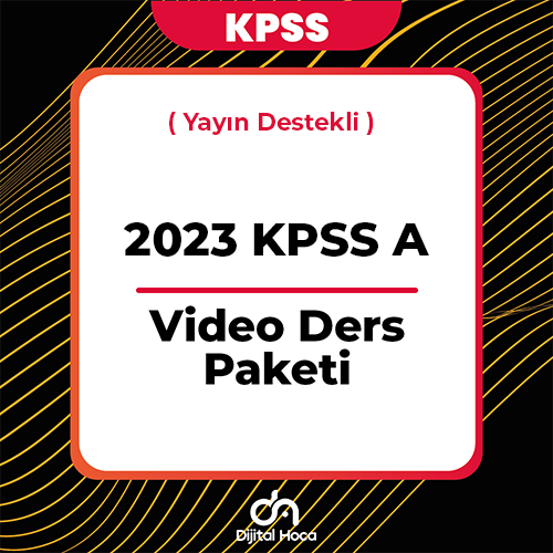  KPSS A 2023 Video Ders Paketi +Pratik Ders Notları Seti Dijital Hoca Akademi