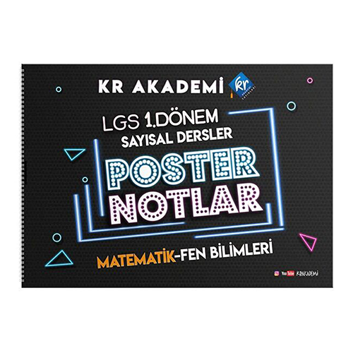 KR Akademi 2024 LGS 1. Dönem Sayısal Dersler Poster Notlar KR Akademi