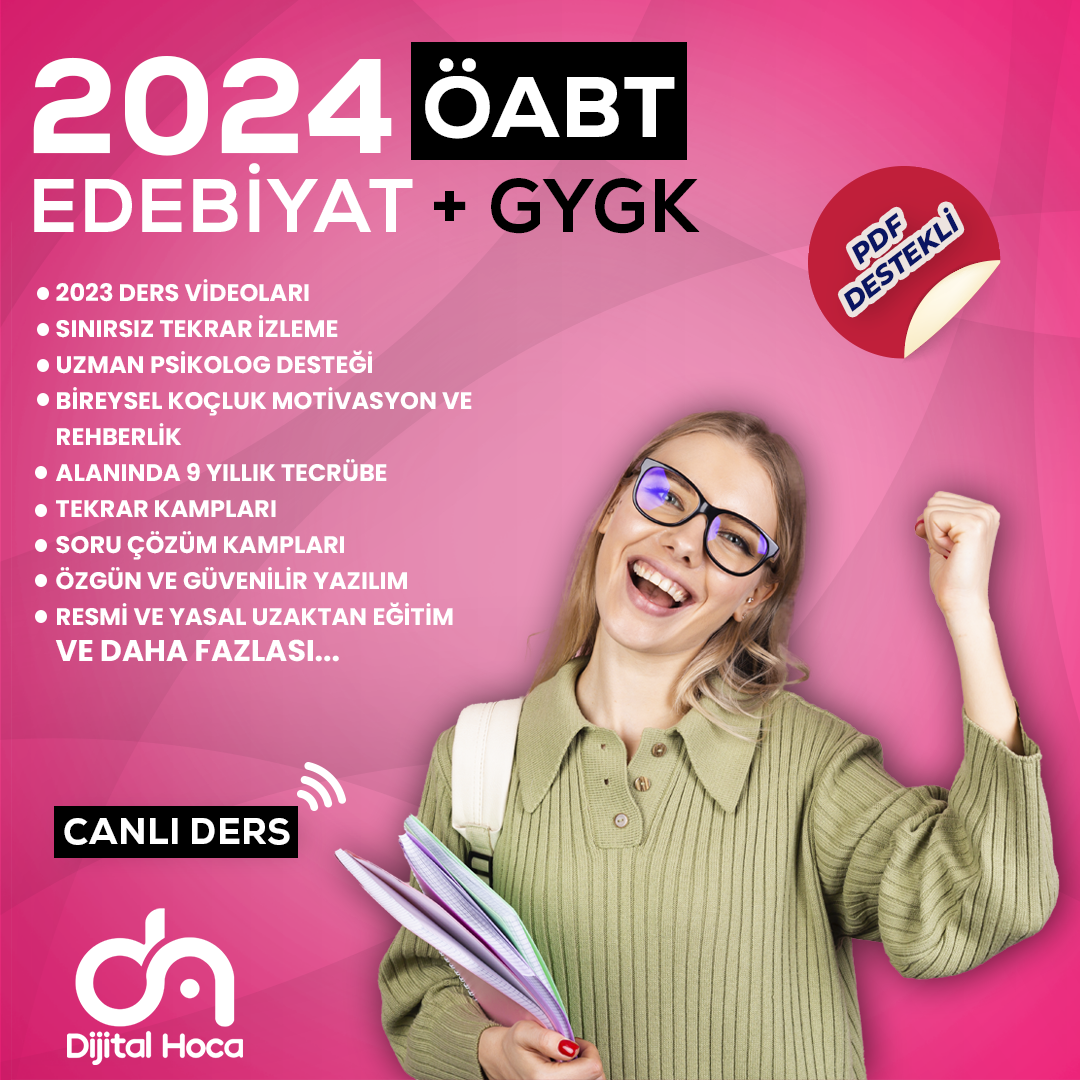 2024 Edebiyat ÖABT+ GY-GK Canlı Ders Paketi (PDF Destekli)