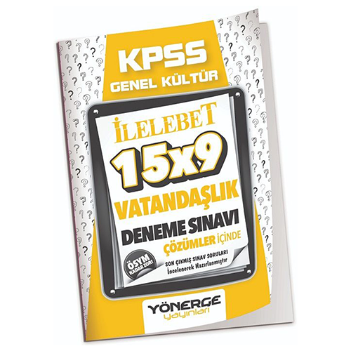 Yönerge KPSS Vatandaşlık İLELEBET 15x9 Deneme Çözümlü Yönerge Yayınları