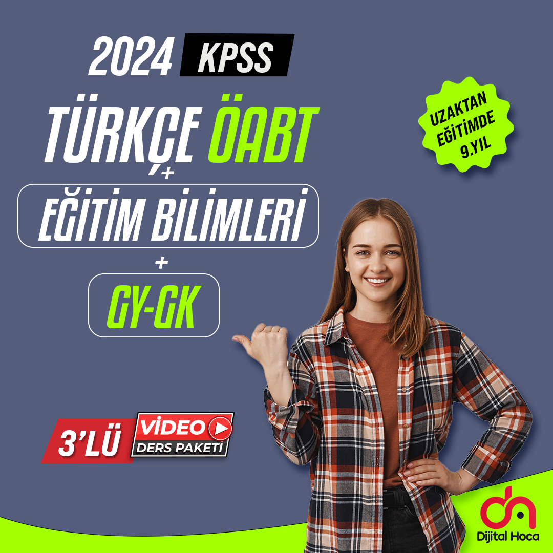 2024 Türkçe ÖABT+Eğitim Bilimleri+GYGK Video Ders Paketi