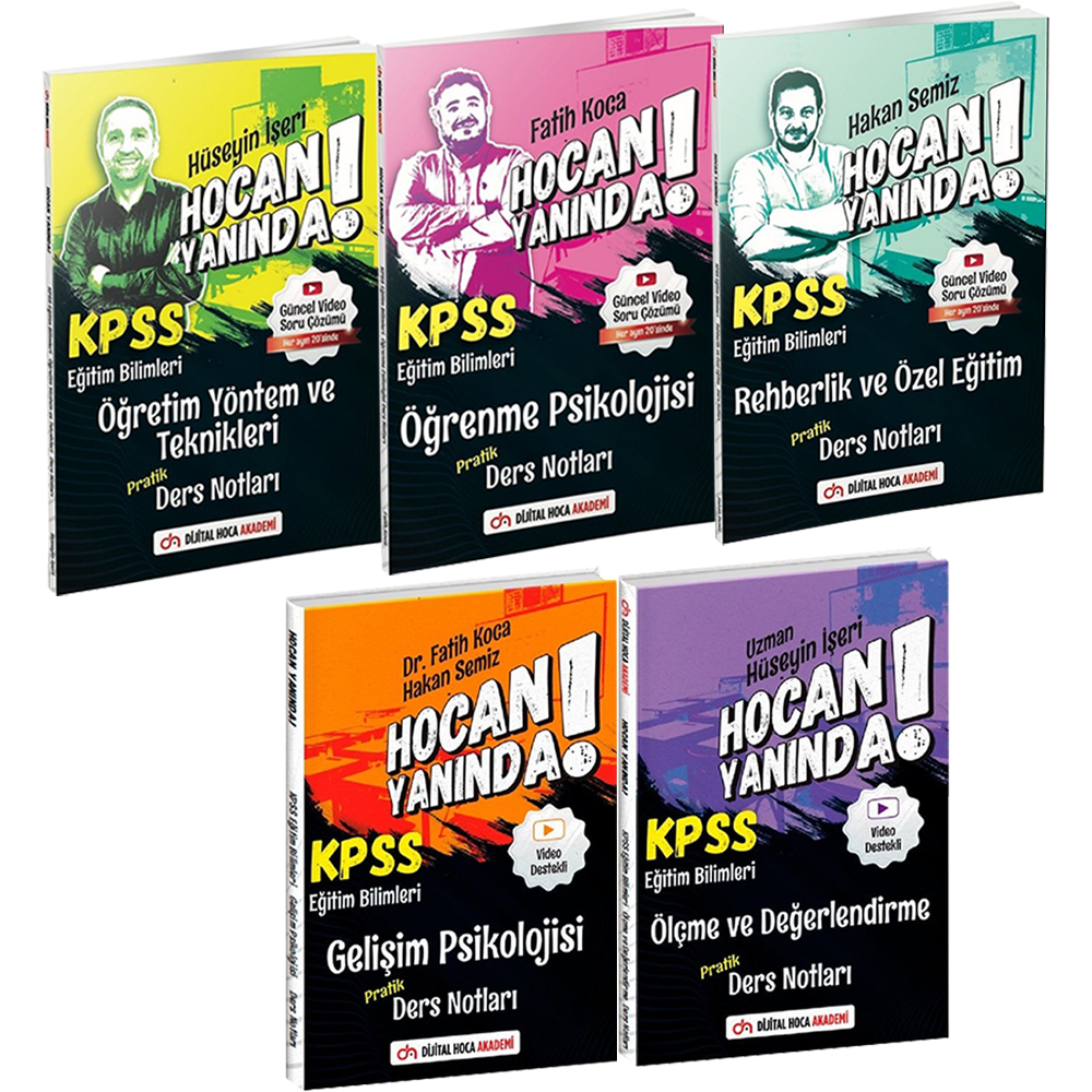 KPSS Eğitim Bilimleri Pratik Ders Notları 5'li Set Dijital Hoca Akademi