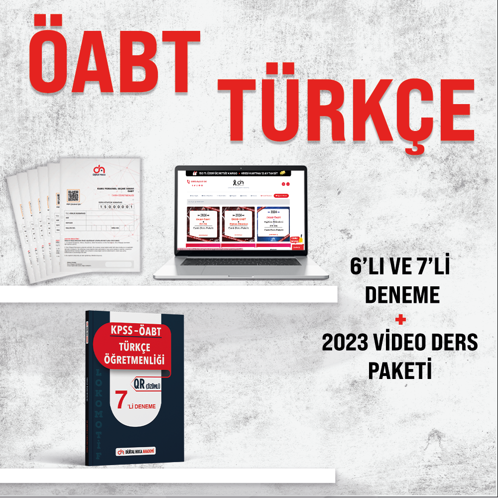 Dijital Hoca ÖABT Türkçe Öğretmenliği 6'lı ve 7'li Deneme+ 2023 Video Ders Paketi