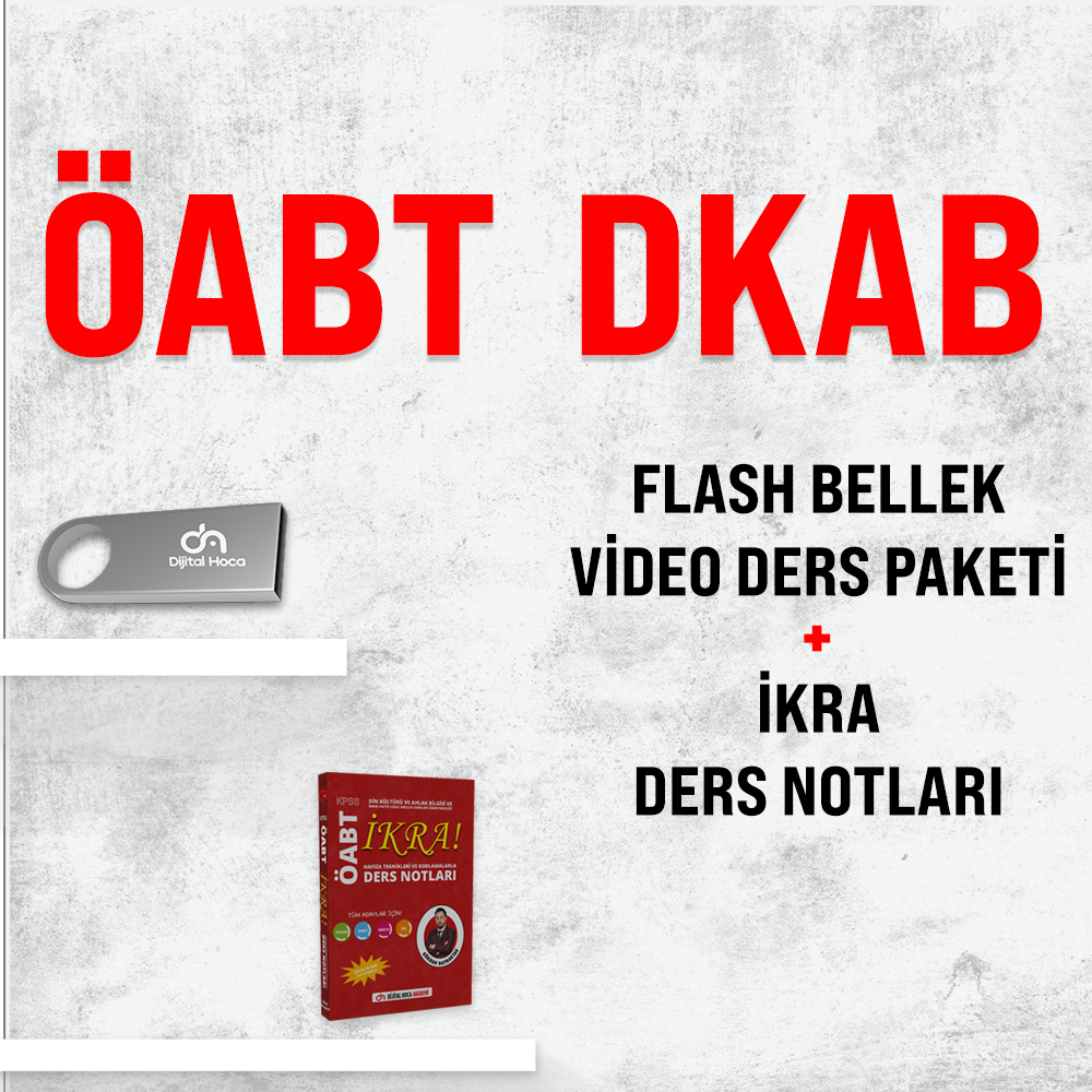 Dijital Hoca 2023 ÖABT DKAB İKRA Ders Notları+Flash Bellek Video Ders Paketi Seti