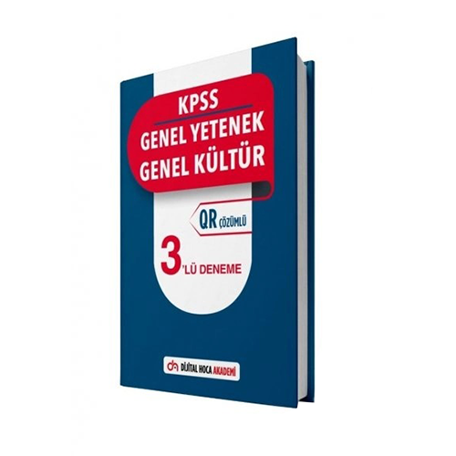 Dijital Hoca KPSS Genel Yetenek Genel Kültür QR Çözümlü 3 Deneme Dijital Hoca Akademi
