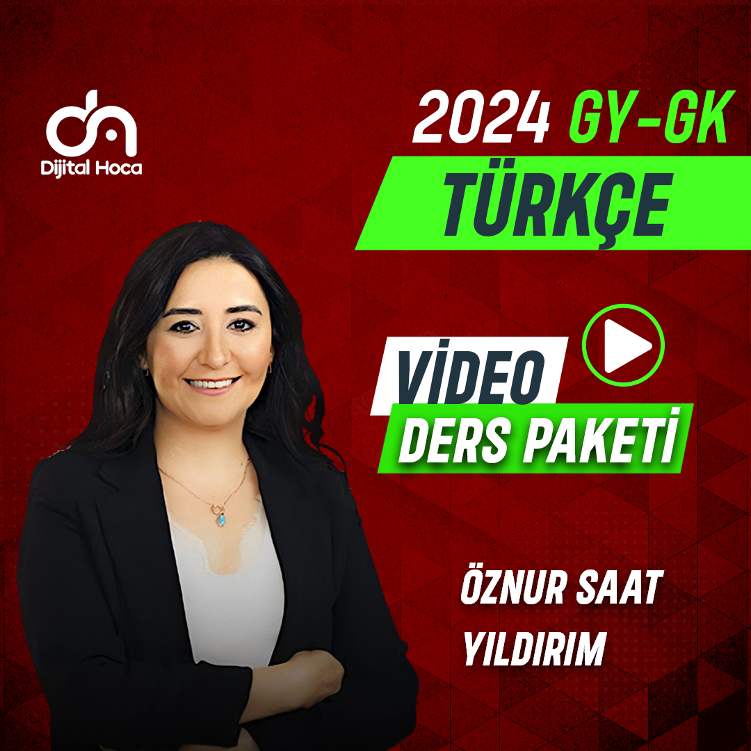 2024 GY-GK Türkçe Video Ders Paketi