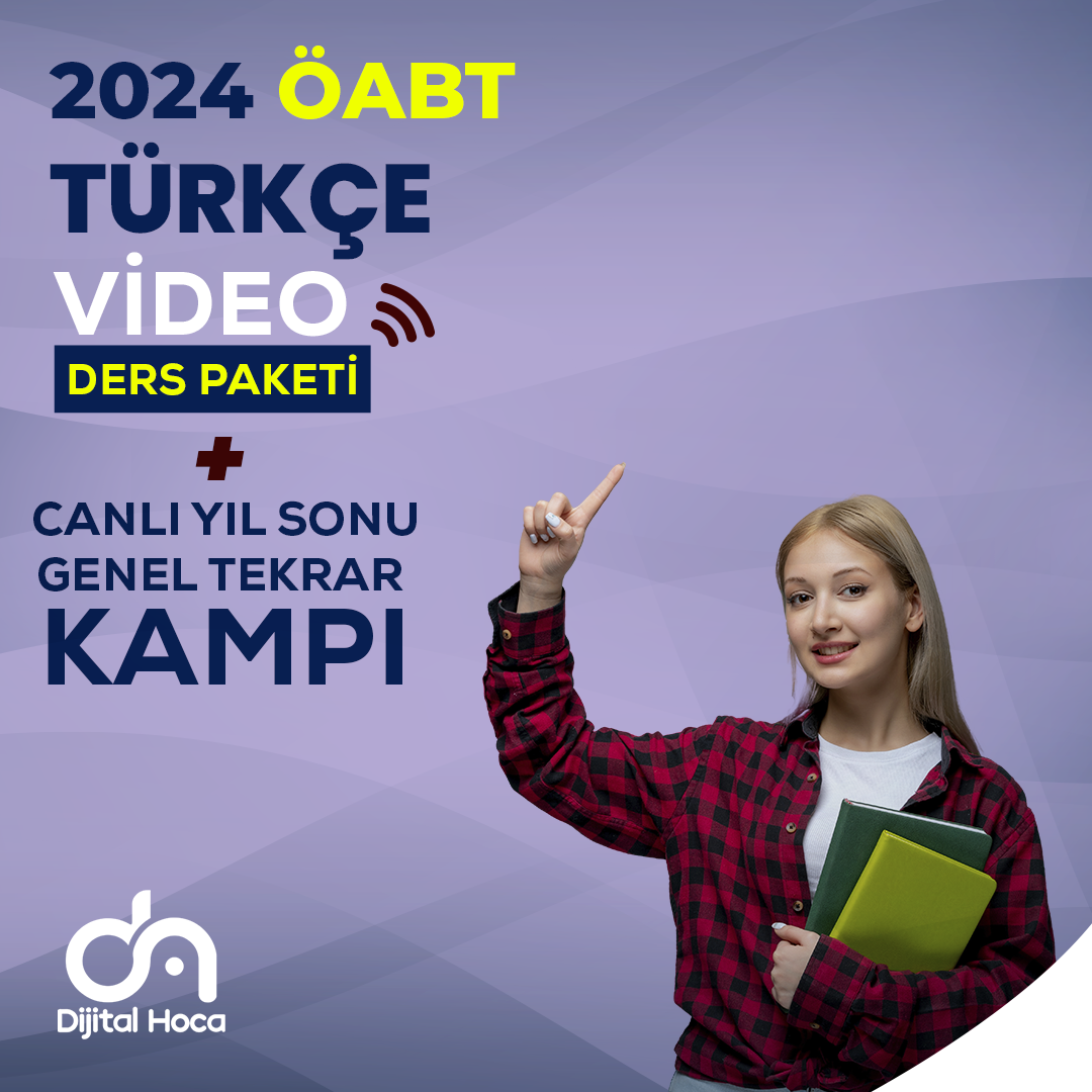 2024 Türkçe  ÖABT Erken Kayıt Video Ders Paketi + Yıl Sonu Genel Tekrar Kampı