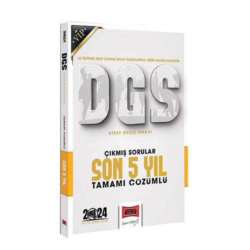 Yargı 2024 DGS VIP Çıkmış Sorular Son 5 Yıl Çözümlü Yargı Yayınları
