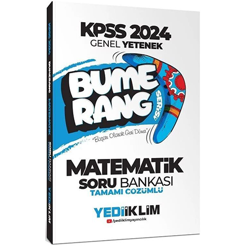 Yediiklim 2024 KPSS Matematik Bumerang Soru Bankası Çözümlü Yediiklim Yayınları