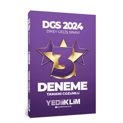Yediiklim 2024 DGS 3 Yıldız Deneme Çözümlü Yediiklim Yayınları